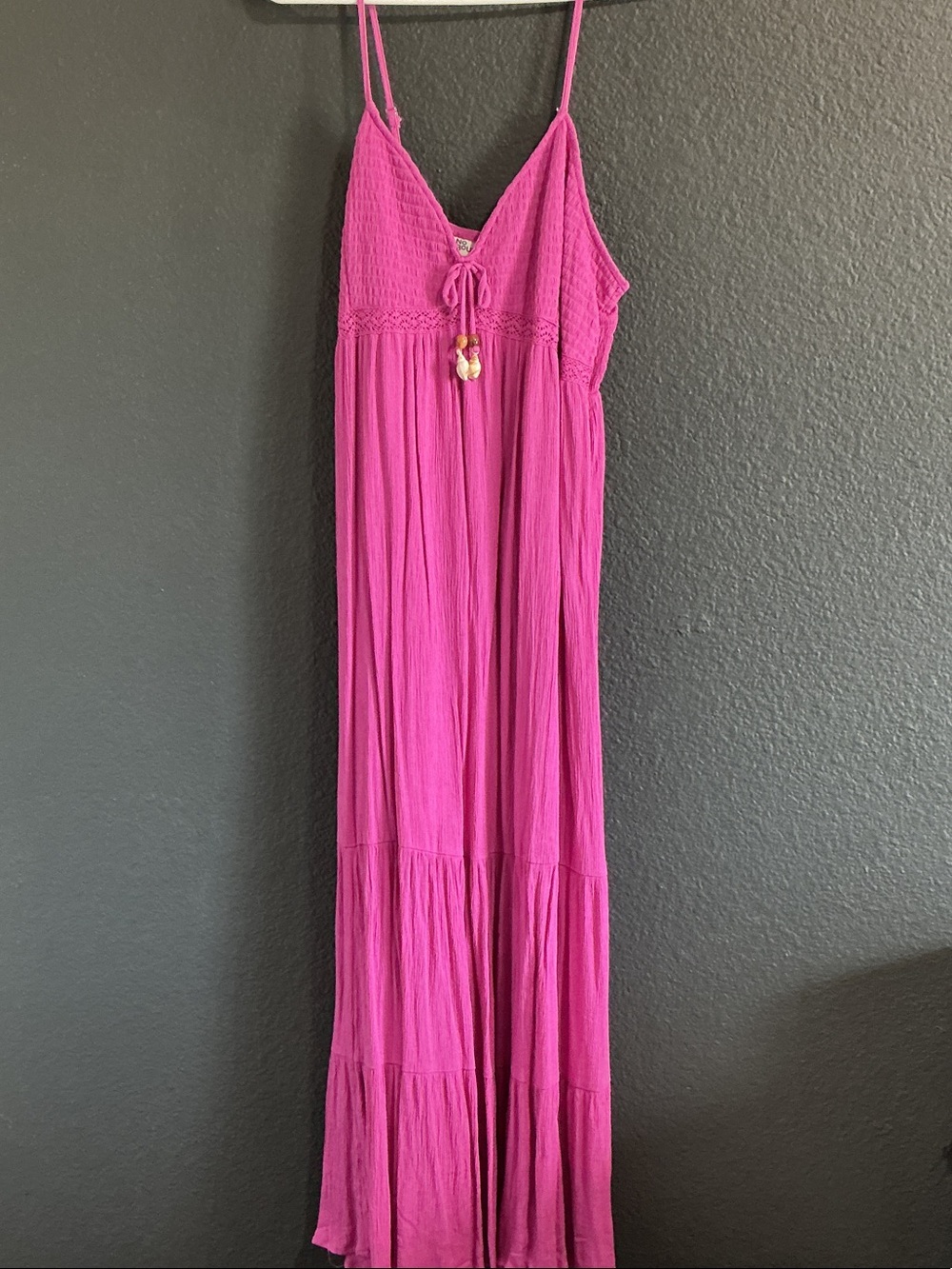 No Boundaries Fuchsia Maxi Dress with Spaghetti Straps